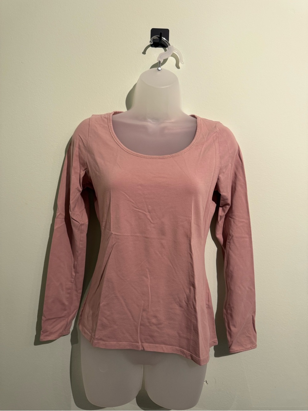 Women’s Long Sleeve Scoop Neck Top - Dusty Pink H& M size small